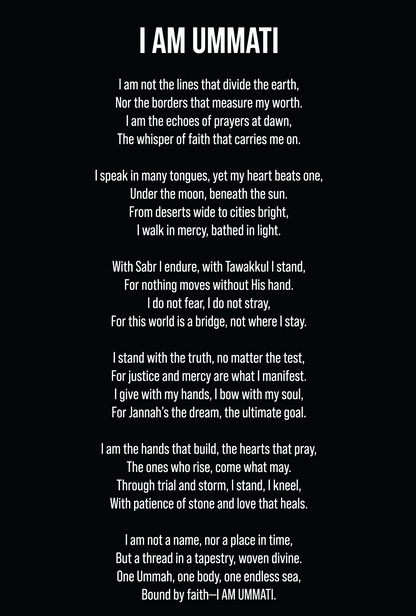 I AM UMMATI" Hoodie – Black Edition