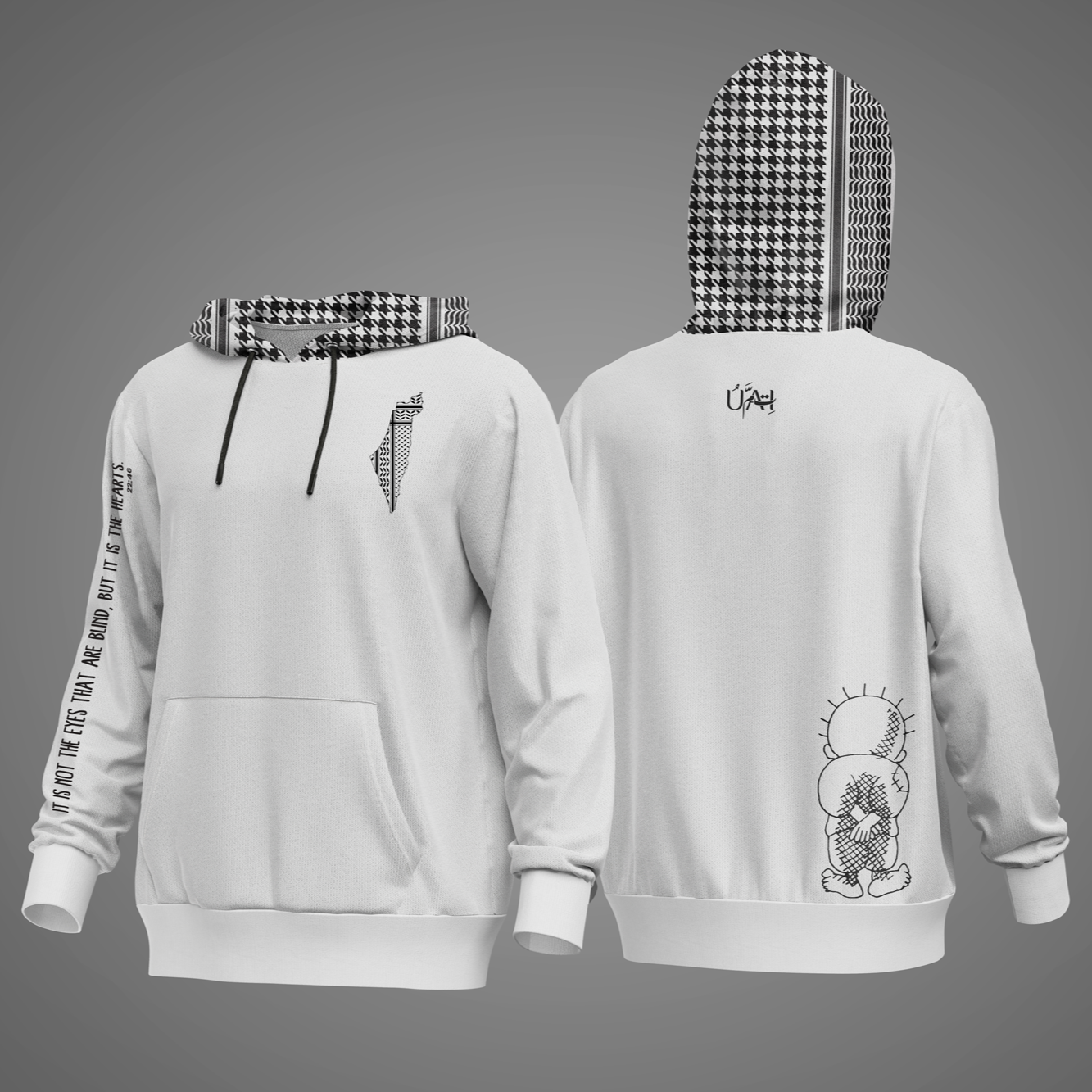 Freedom Hoodie keffiyeh pattern