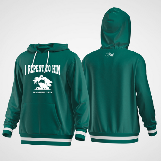 Repentance Hoodie – Emerald Green by Ummati Wear